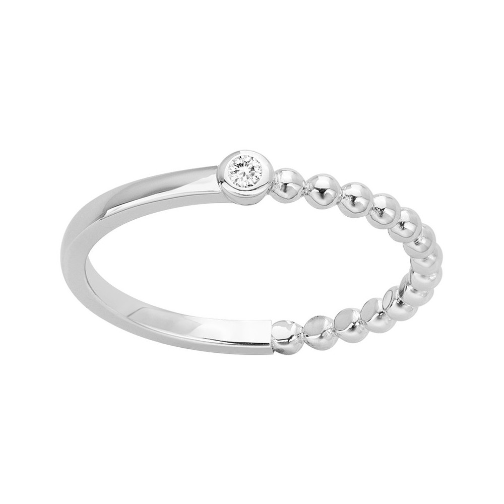 Bague Argent 925/1000, La Garçonne Diamant, 20100011