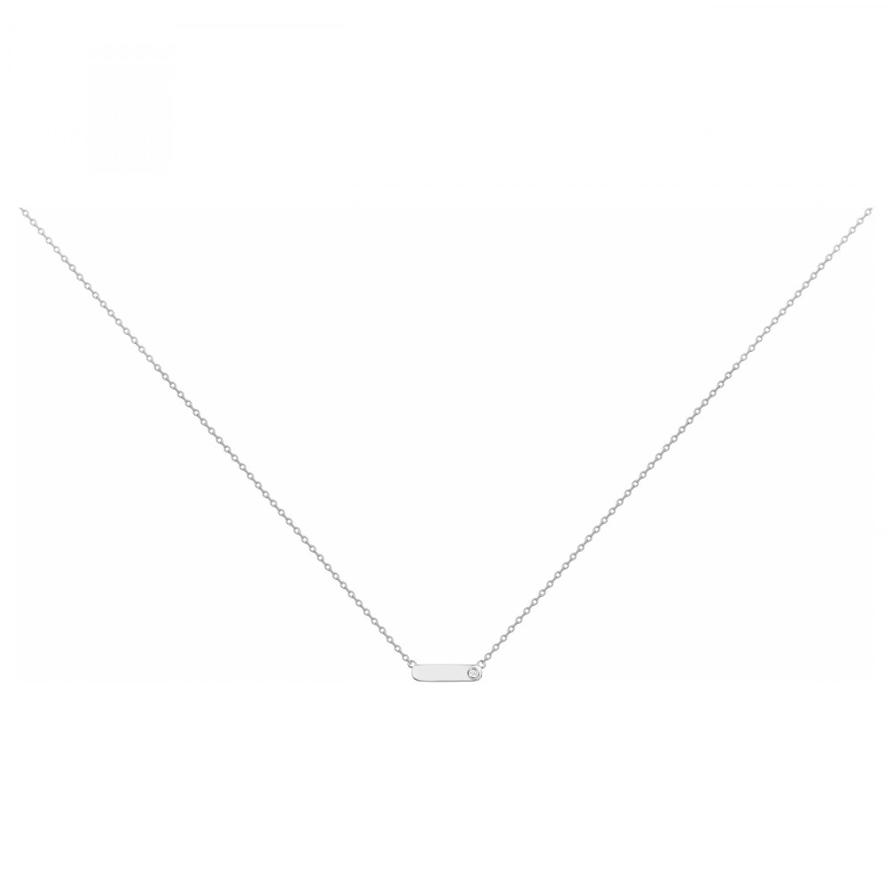 Collier Argent 925/1000, La Garçonne Diamant, 20700020