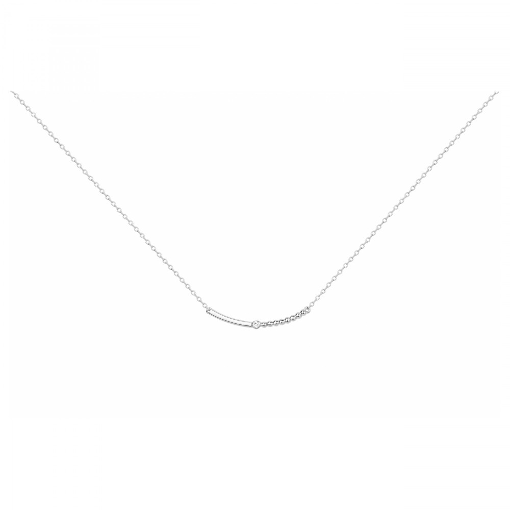Collier Argent 925/1000, La Garçonne Diamant, 20700009