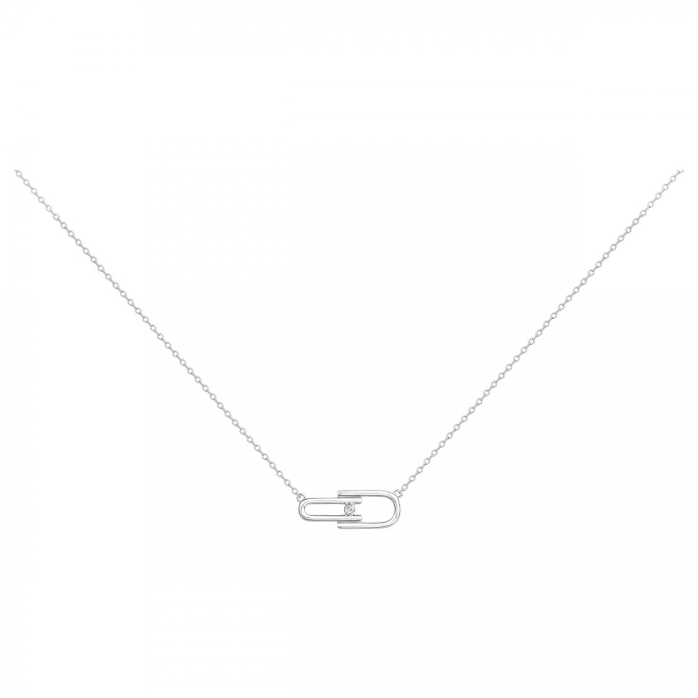 Collier Argent 925/1000, La Garçonne Diamant, 20700017