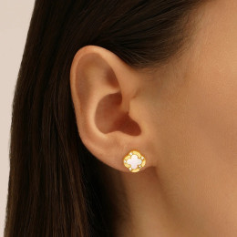 Les Boucles d'oreilles femme, argent 925/1000 doré or jaune 750/1000, Charles Garnier Paris 1901, LEGENDE, AGF170206E