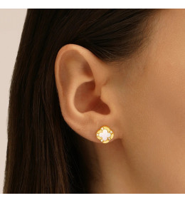 Les Boucles d'oreilles femme, argent 925/1000 doré or jaune 750/1000, Charles Garnier Paris 1901, LEGENDE, AGF170206E