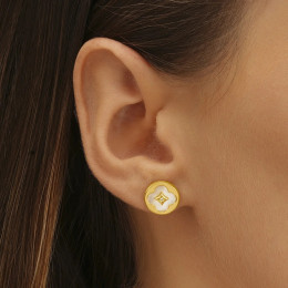 Les Boucles d'oreilles femme, argent 925/1000 doré or jaune 750/1000, Charles Garnier Paris 1901, LEGENDE, AGF170149E