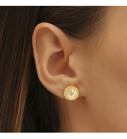 Les Boucles d'oreilles femme, argent 925/1000 doré or jaune 750/1000, Charles Garnier Paris 1901, LEGENDE, AGF170149E