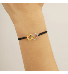 Le Bracelet femme, cordon bleu et argent 925/1000 bicolore, Charles Garnier Paris 1901, PASSION, AGF170163B