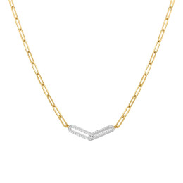 Le Collier femme, argent 925/1000 bicolore, Charles Garnier Paris 1901, STYLES, AGF170045N