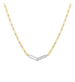 Le Collier femme, argent 925/1000 bicolore, Charles Garnier Paris 1901, STYLES, AGF170045N