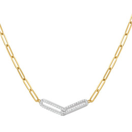 Le Collier femme, argent 925/1000 bicolore, Charles Garnier Paris 1901, STYLES, AGF170045N