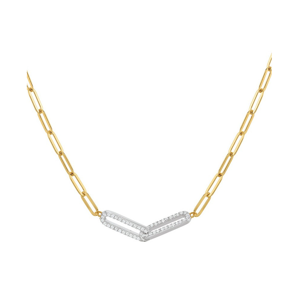 Le Collier femme, argent 925/1000 bicolore, Charles Garnier Paris 1901, STYLES, AGF170045N