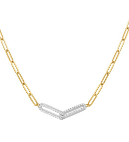 Le Collier femme, argent 925/1000 bicolore, Charles Garnier Paris 1901, STYLES, AGF170045N