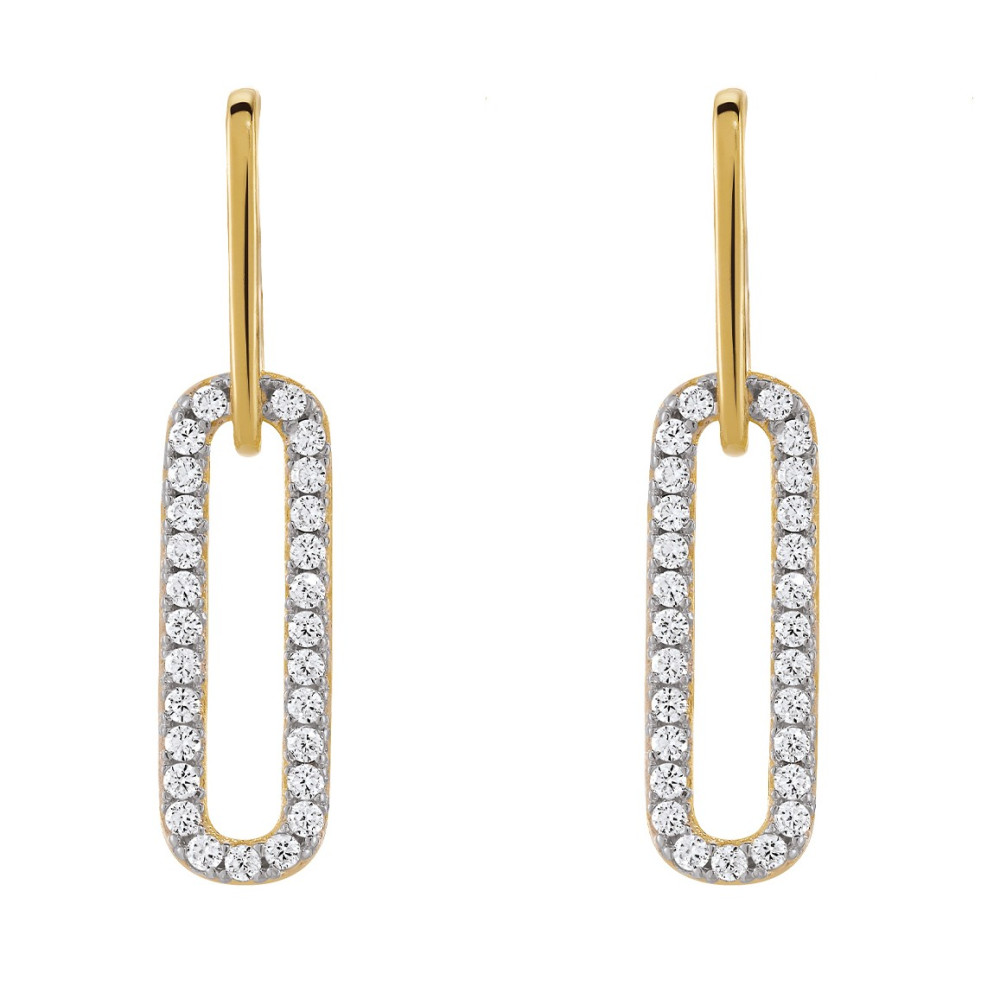 Les Boucles d'oreilles femme, argent 925/1000 bicolore, Charles Garnier Paris 1901, STYLES, AGF170068E