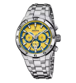La Montre homme FESTINA, Chrono bike acier, 20670/4