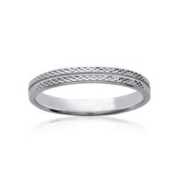 Les bagues ARGENT by Stauffer - Alliance argent 925/1000, ciselée 3 mm, by Stauffer