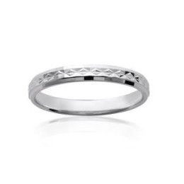 Les bagues ARGENT by Stauffer - Alliance argent 925/1000, ciselée 3 mm, by Stauffer