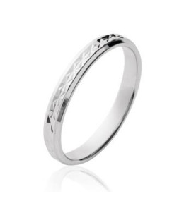 Les bagues ARGENT by Stauffer - Alliance argent 925/1000, ciselée 3 mm, by Stauffer