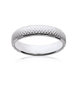 Les bagues ARGENT by Stauffer - Alliance argent 925/1000, ciselée 4 mm, by Stauffer