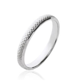 Les bagues ARGENT by Stauffer - Alliance argent 925/1000, ciselée 3 mm, by Stauffer