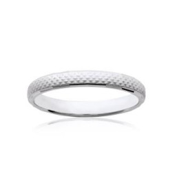 Les bagues ARGENT by Stauffer - Alliance argent 925/1000, ciselée 3 mm, by Stauffer