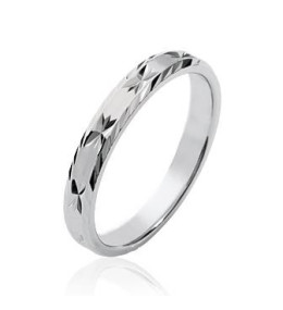 Les bagues ARGENT by Stauffer - Alliance argent 925/1000, ciselée 3 mm, by Stauffer