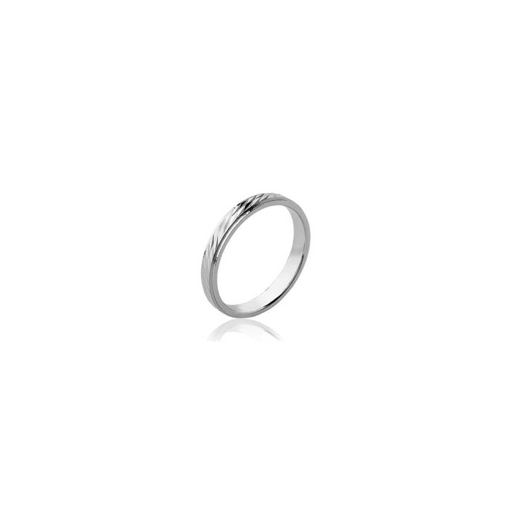 Les bagues ARGENT by Stauffer - Alliance argent 925/1000, ciselée 3 mm, by Stauffer Les bagues ARGENT by Stauffer - Alliance argent 925/1000, ciselée 3 mm, by Stauffer