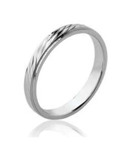 Les bagues ARGENT by Stauffer - Alliance argent 925/1000, ciselée 3 mm, by Stauffer