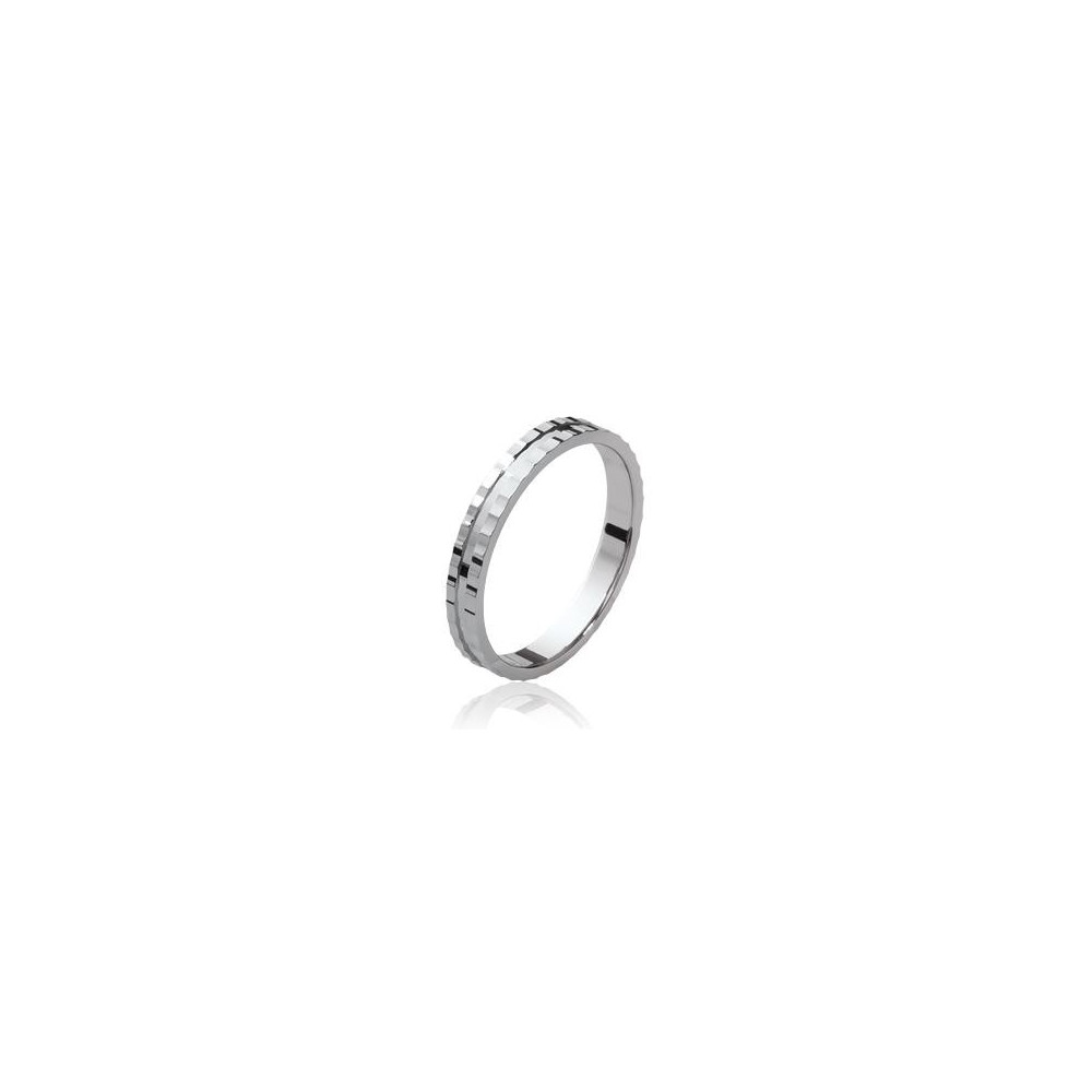 Les bagues ARGENT by Stauffer - Alliance argent 925/1000, ciselée 3 mm, by Stauffer