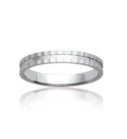 Les bagues ARGENT by Stauffer - Alliance argent 925/1000, ciselée 3 mm, by Stauffer