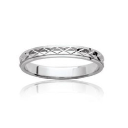 Les bagues ARGENT by Stauffer - Alliance argent 925/1000, ciselée 3 mm, by Stauffer