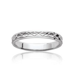 Les bagues ARGENT by Stauffer - Alliance argent 925/1000, ciselée 3 mm, by Stauffer