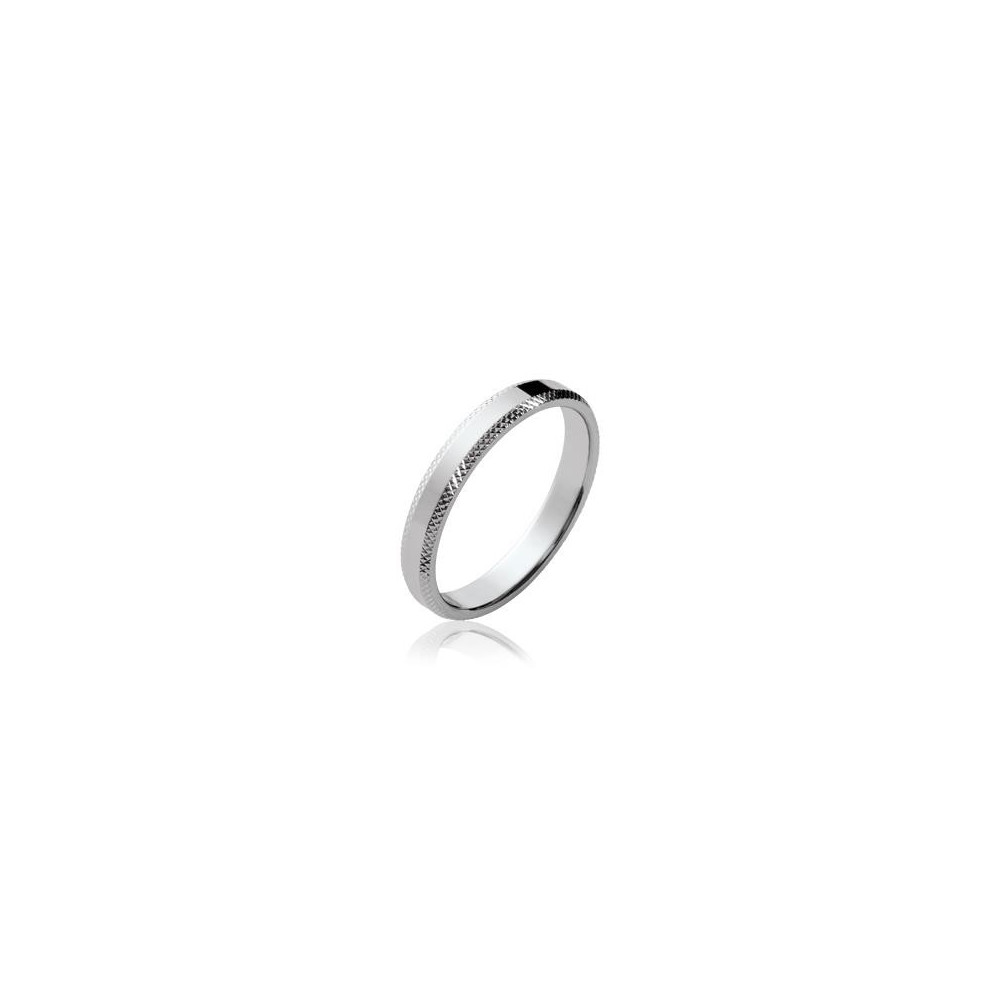 Les bagues ARGENT by Stauffer - Alliance argent 925/1000, ciselée 3 mm, by Stauffer