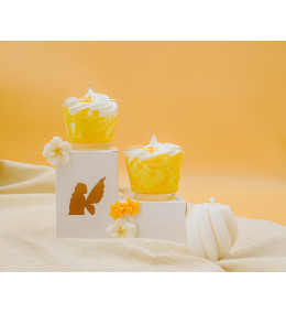 Bougie artisanale (exclusivités web et boutiques) motif Jonquilles