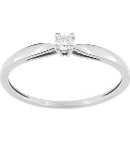 La Bague or gris 750/1000, diamant 0,08 carat taille brillant by Stauffer