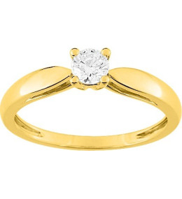 Bague or jaune 750/1000 et diamant 0,25 carat taille brillant, by Stauffer