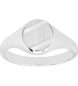Chevalière argent 925/1000 forme ovale, by Stauffer