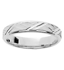 L'Alliance argent 925/1000, ciselée mat et brillant, 4 mm by Stauffer