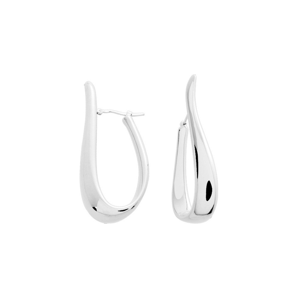 Les Boucles d'oreilles créoles, argent 925/1000, électroformage by Stauffer