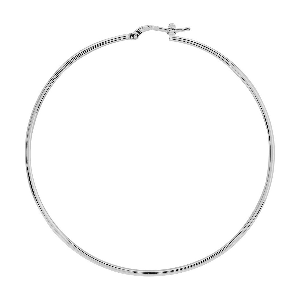 Les Boucles d'oreilles créoles, argent 925/1000, diamètre 60 mm by Stauffer
