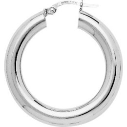 Les Boucles d'oreilles créoles, argent 925/1000, diamètre 21 mm by Stauffer