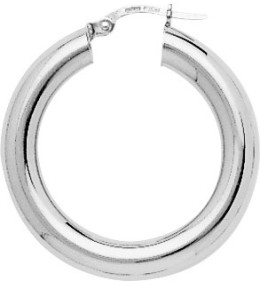 Les Boucles d'oreilles créoles, argent 925/1000, diamètre 21 mm by Stauffer