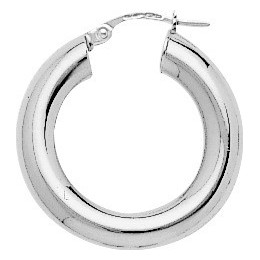 Les Boucles d'oreilles créoles, argent 925/1000, diamètre 15 mm by Stauffer