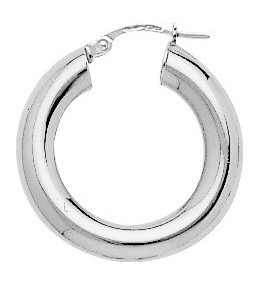 Les Boucles d'oreilles créoles, argent 925/1000, diamètre 15 mm by Stauffer