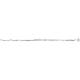La Gourmette bébé argent 925/1000, mailles gourmette by Stauffer