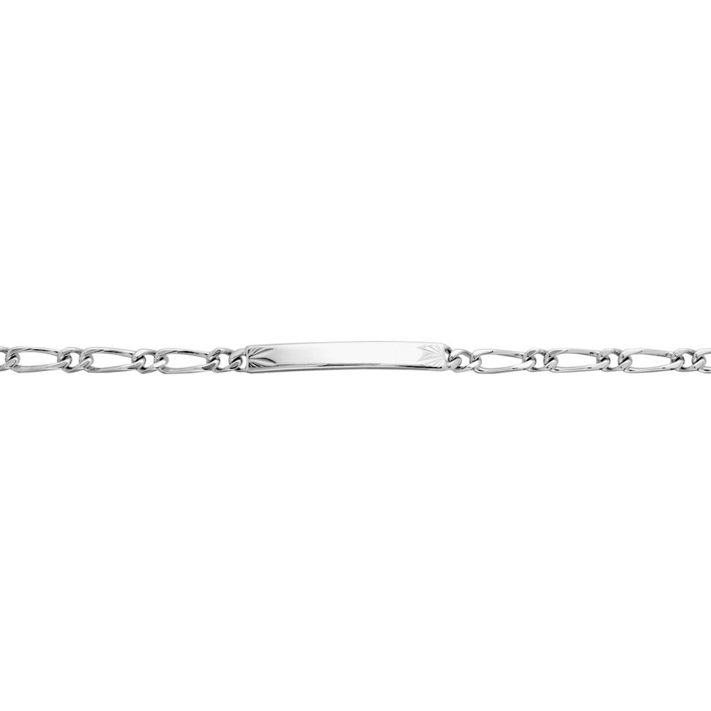Le Bracelet Gourmette argent 925/1000, mailles alternées 1+1, largeur 4 mm, by Stauffer