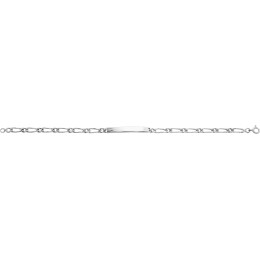 Le Bracelet Gourmette argent 925/1000, mailles alternées 1+1, largeur 4 mm, by Stauffer