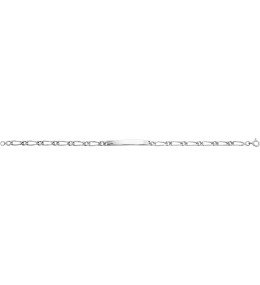 Le Bracelet Gourmette argent 925/1000, mailles alternées 1+1, largeur 4 mm, by Stauffer