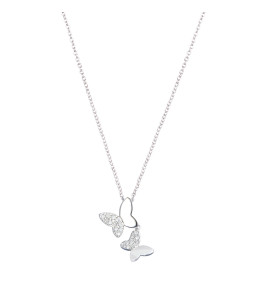Collier Femme GO Mademoiselle en argent 925/1000 rhodié, papillon 600083