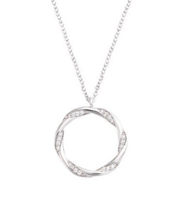 Collier Femme GO Mademoiselle en argent 925/1000 rhodié, anneau torsadé 600089