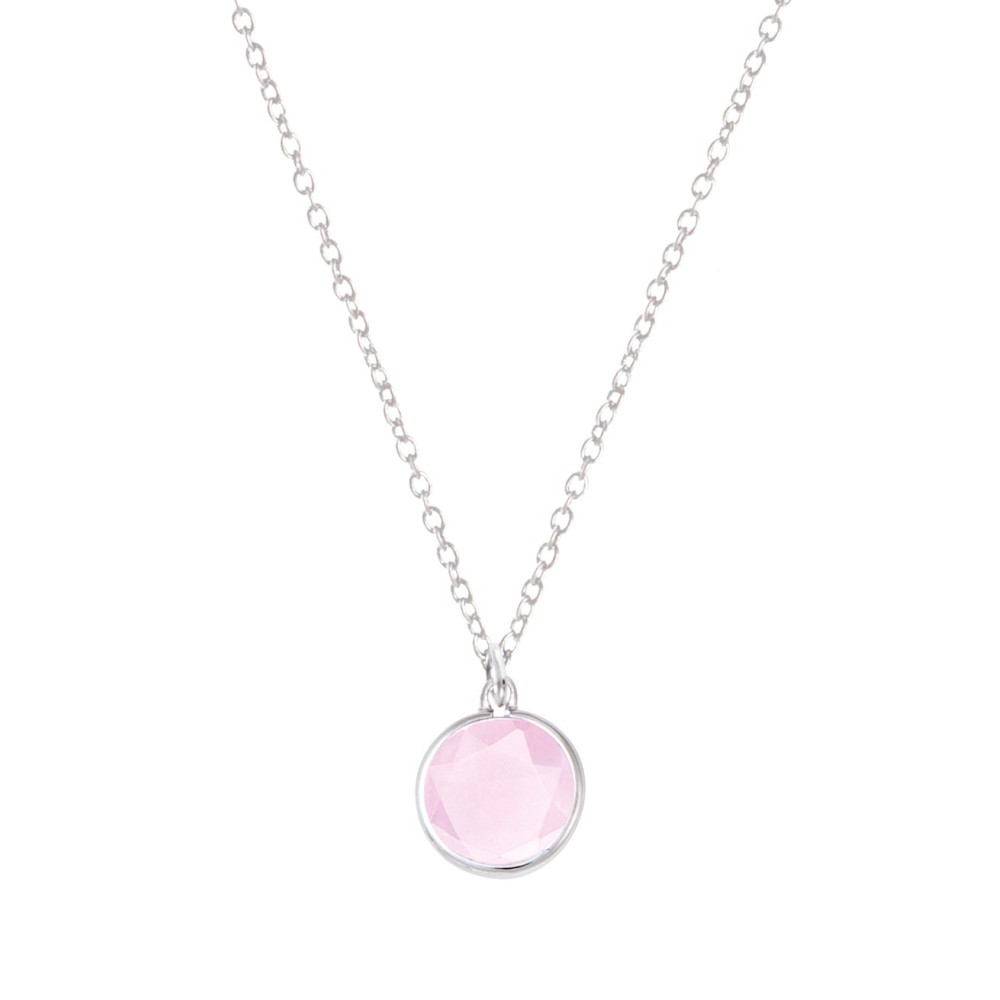 Collier Femme GO Mademoiselle en argent 925/1000 rhodié, verre teinté de 10 mm 600096