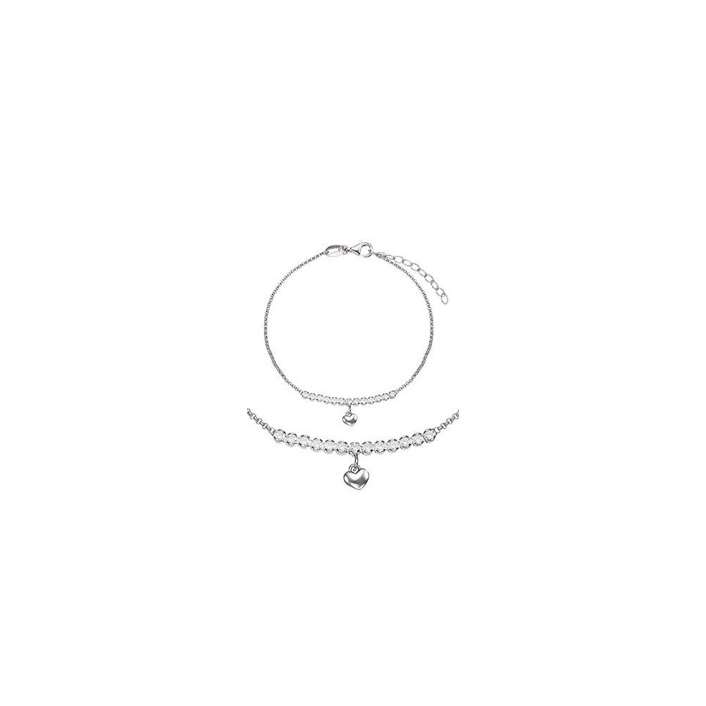 Bracelet Femme GO Mademoiselle en argent 925/1000 rhodié, coeur 601588