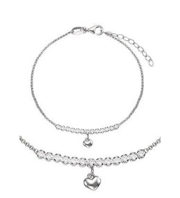 Bracelet Femme GO Mademoiselle en argent 925/1000 rhodié, coeur 601588